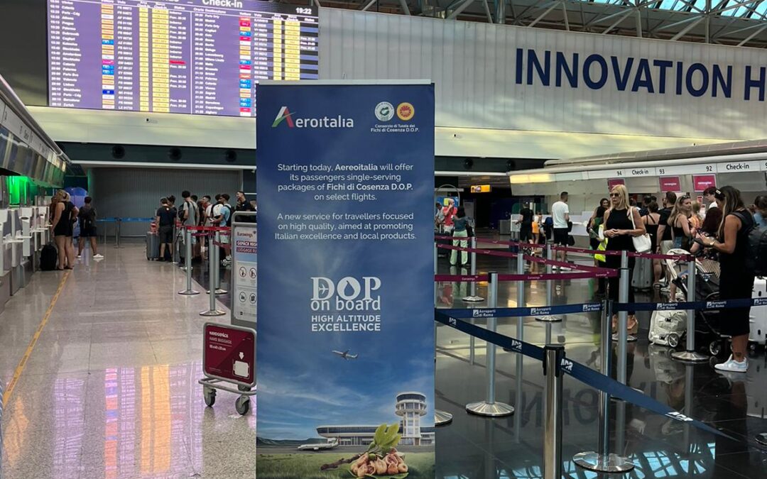 La campagna DOP ON BOARD all’aeroporto internazionale Roma Fiumicino